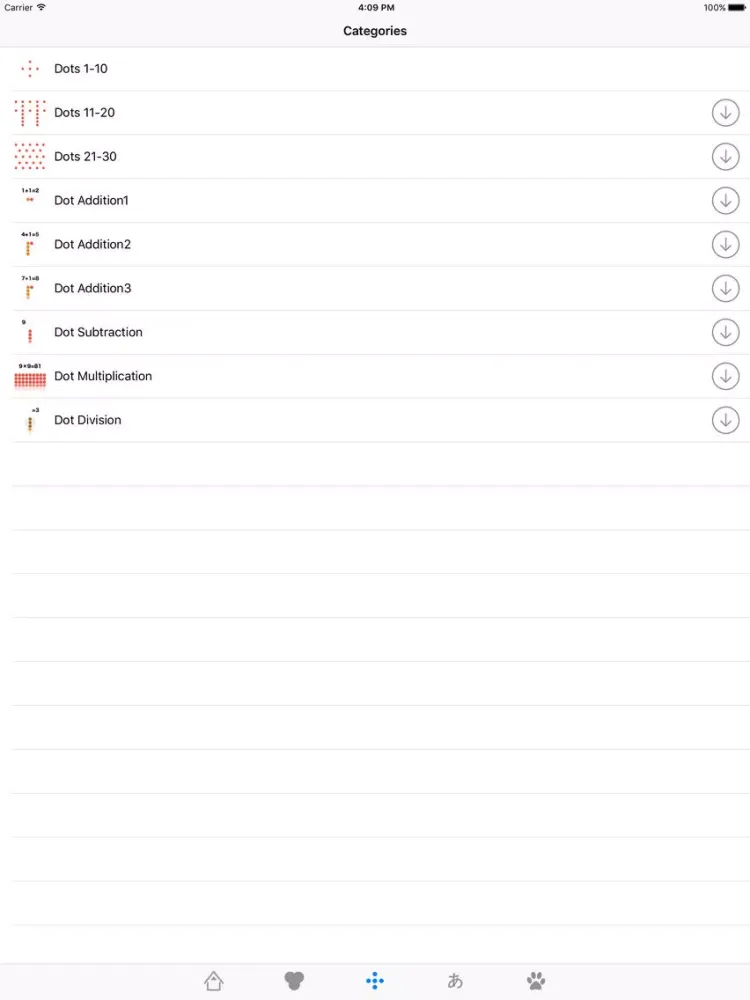 صور Flash Card (Dots Card, Flag, Color, Kanji, Animal) iPad 