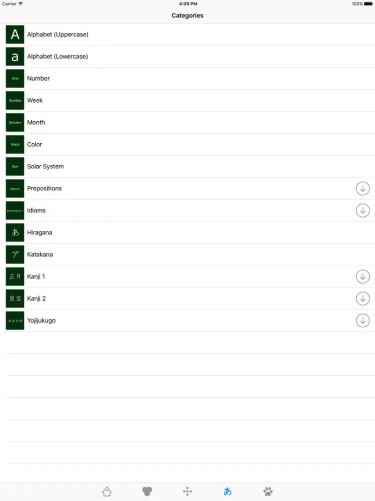صور Flash Card (Dots Card, Flag, Color, Kanji, Animal) iPad 