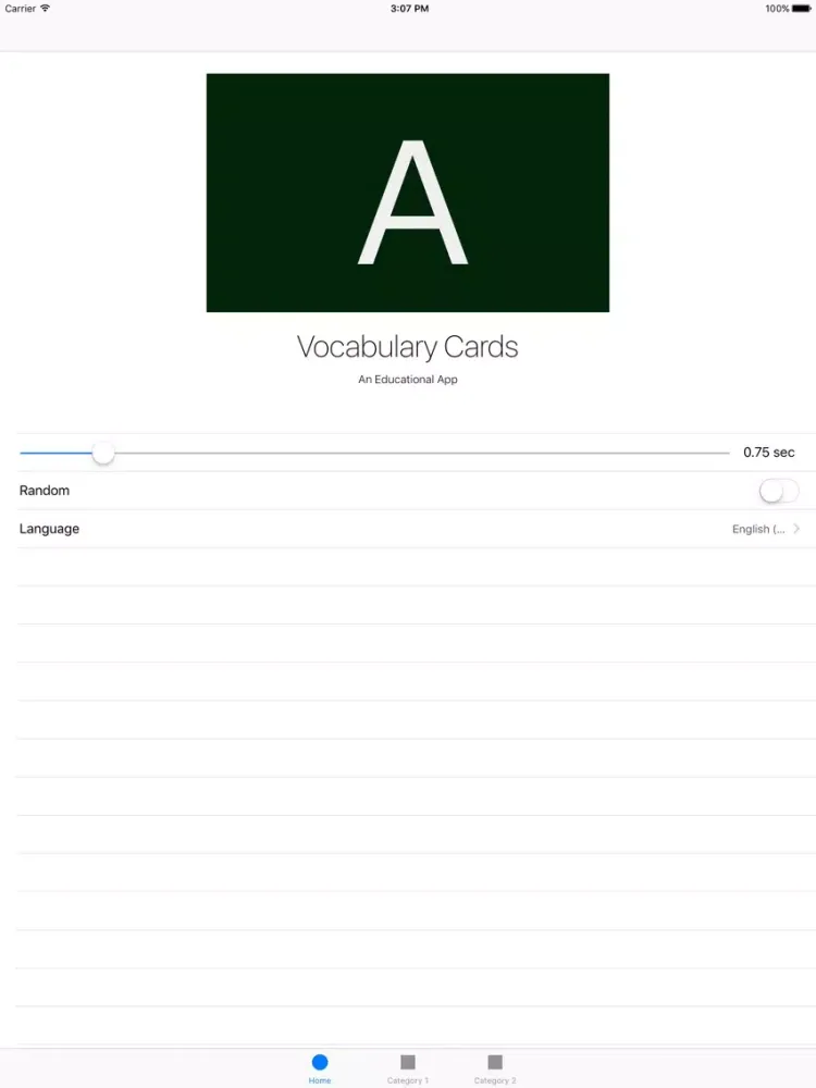Captures d'écran de Vocabulary Flash Card for English iPad 