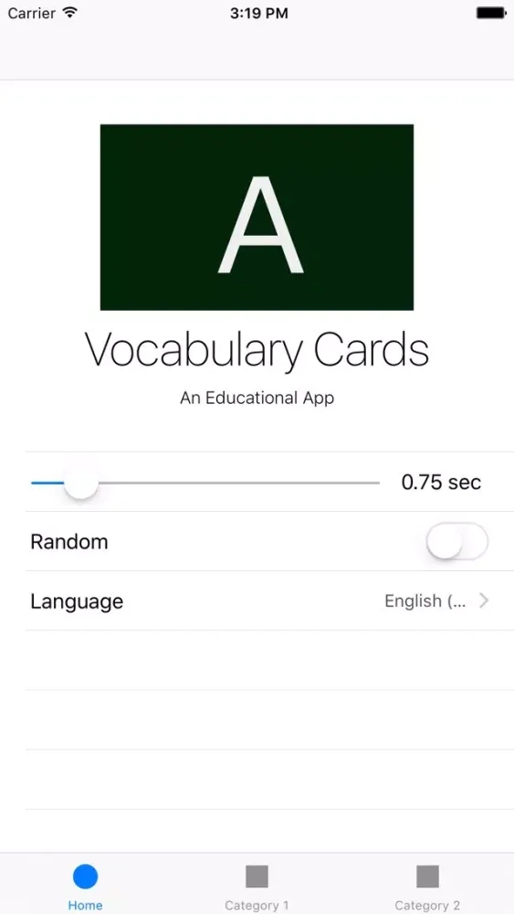 Captures d'écran de Vocabulary Flash Card for English
