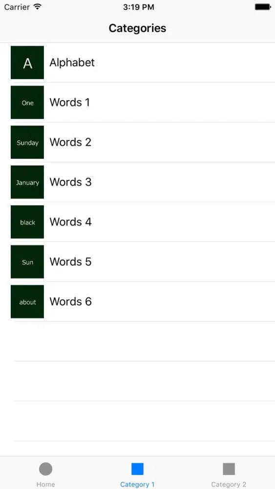 Captures d'écran de Vocabulary Flash Card for English