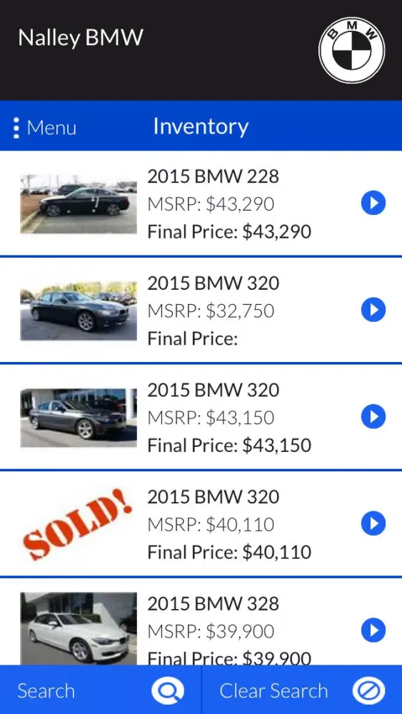 Screenshot di Nalley BMW