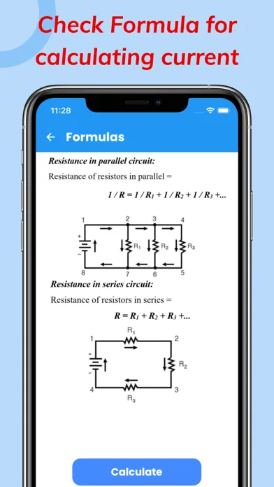 Capturas de pantalla de Electric circuit calculator