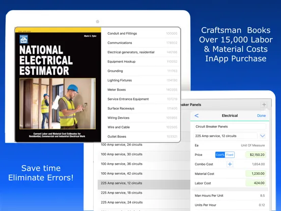 Electrician Invoice & Estimate iPad  سکرین شاٹس