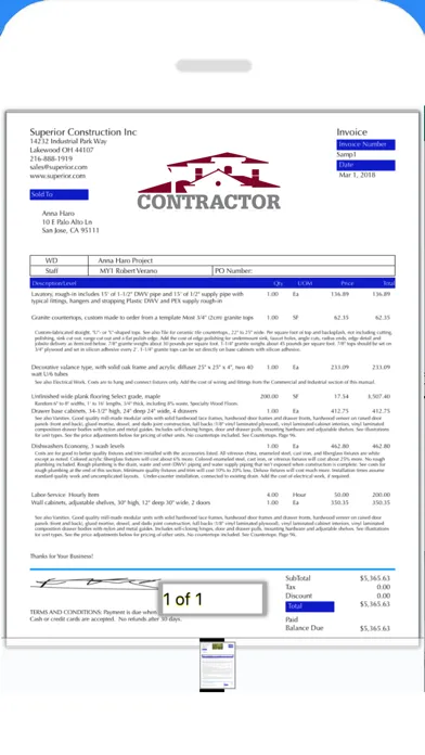 Electrician Invoice & Estimate سکرین شاٹس