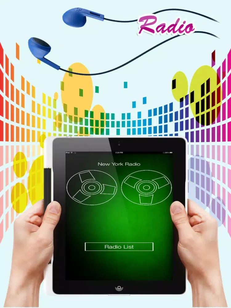 New York Radios - Top Music and News Stations Pro iPad 应用截图