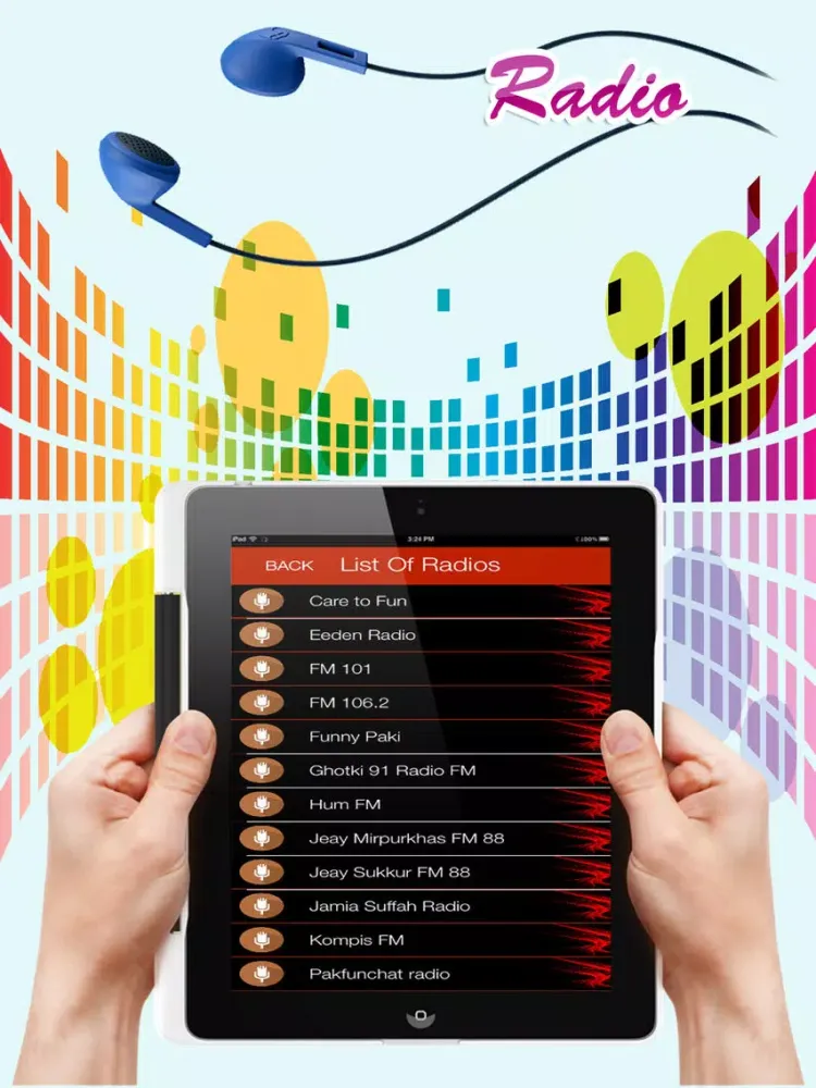 Ảnh chụp màn hình của Pakistan Radios - Top Music and News Stations live iPad 