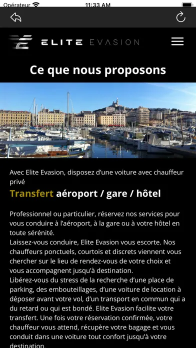 Elite Evasion-Chauffeur Privé應用截圖