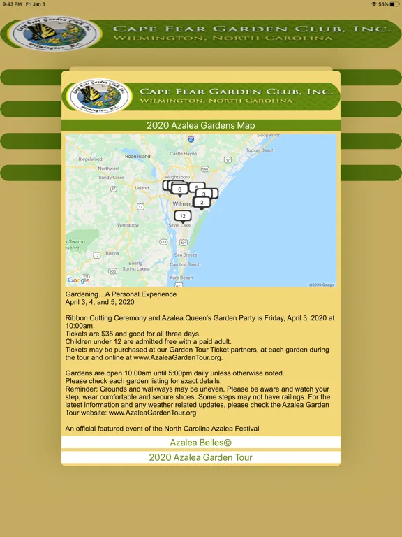 Cape Fear Garden Club iPad 应用截图
