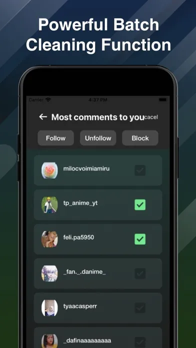 Captures d'écran de Followers Reports for ig Orz