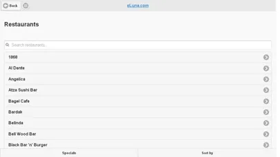 Screenshot di eLuna Kosher Restaurants