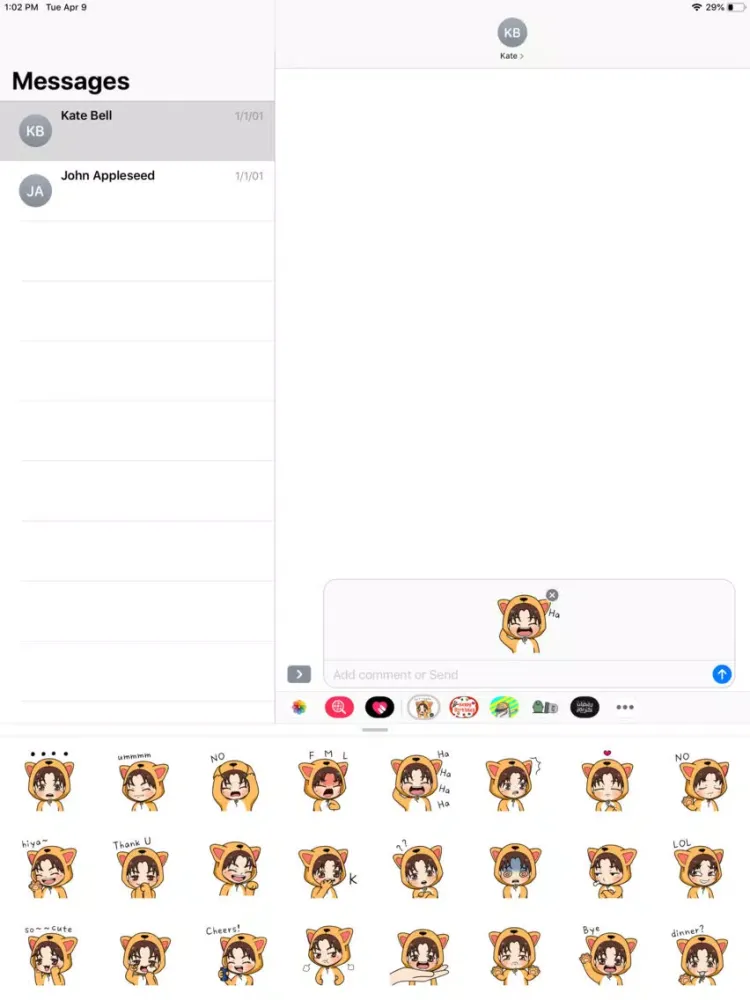 Cut Kawaii Stickers GIF iPad  स्क्रीनशॉट
