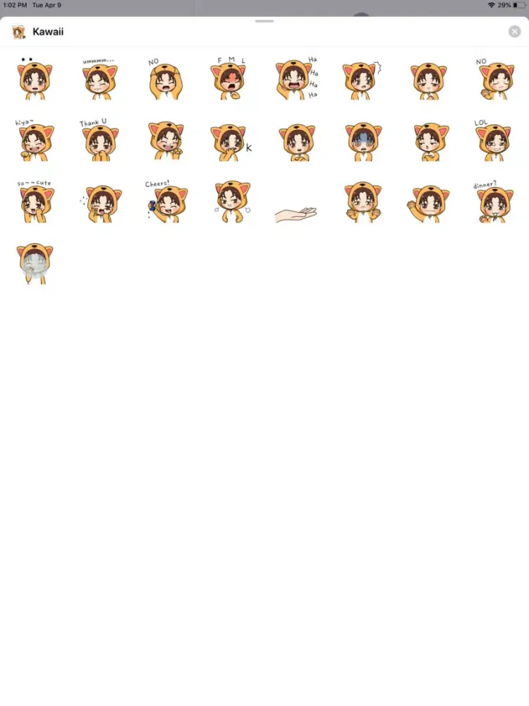Cut Kawaii Stickers GIF iPad  स्क्रीनशॉट