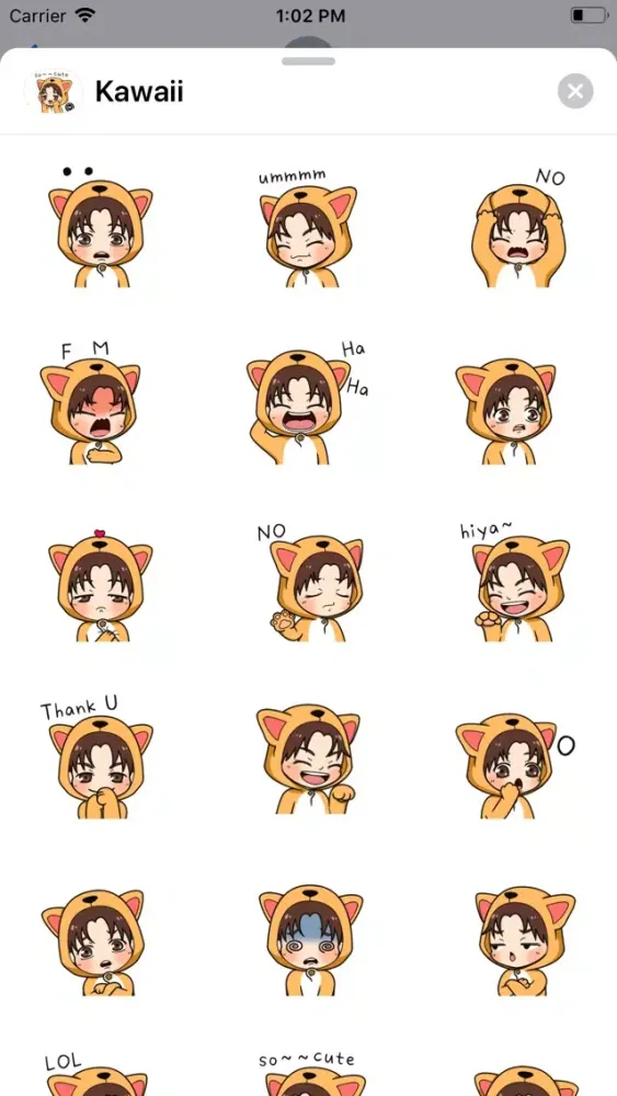 Cut Kawaii Stickers GIF स्क्रीनशॉट
