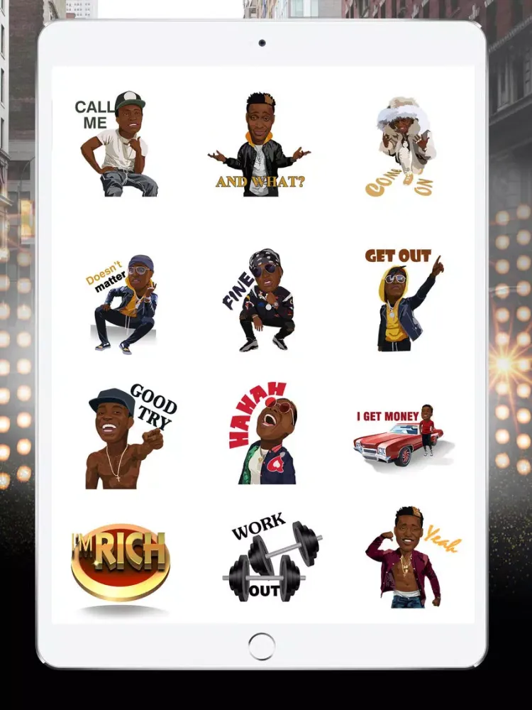 Tangkapan layar PhreshMoji iPad 