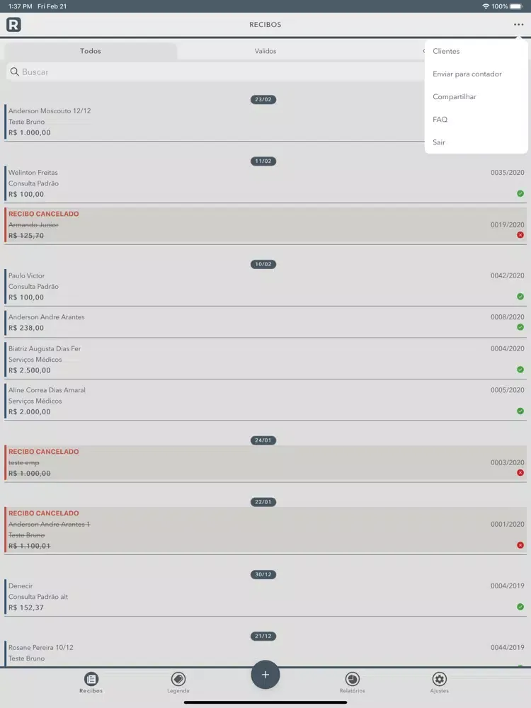 Emissor de Recibos iPad  スクリーンショット
