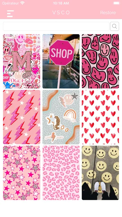 Capturas de pantalla de preppy wallpapers VSCO