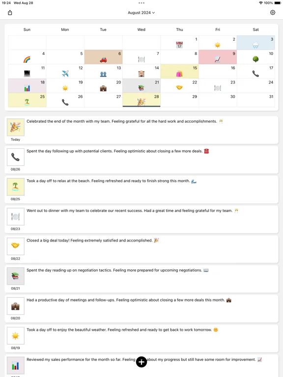 Emoji Journal - A Daily Diary iPad  Screenshots