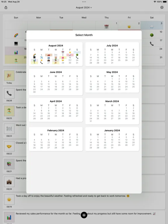 Emoji Journal - A Daily Diary iPad  Screenshots
