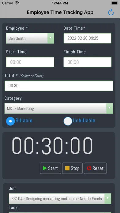 تصاویر Employee Time Tracking App