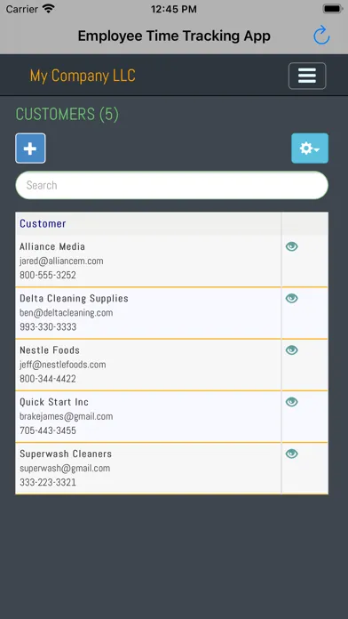 تصاویر Employee Time Tracking App