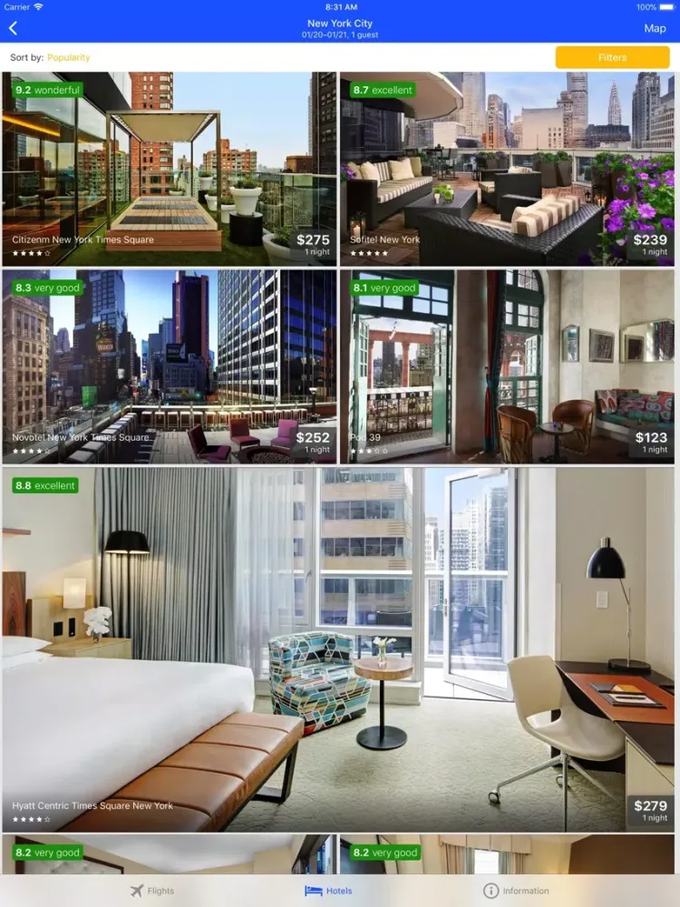 Capturas de tela do First Travel Cheap Flights iPad 