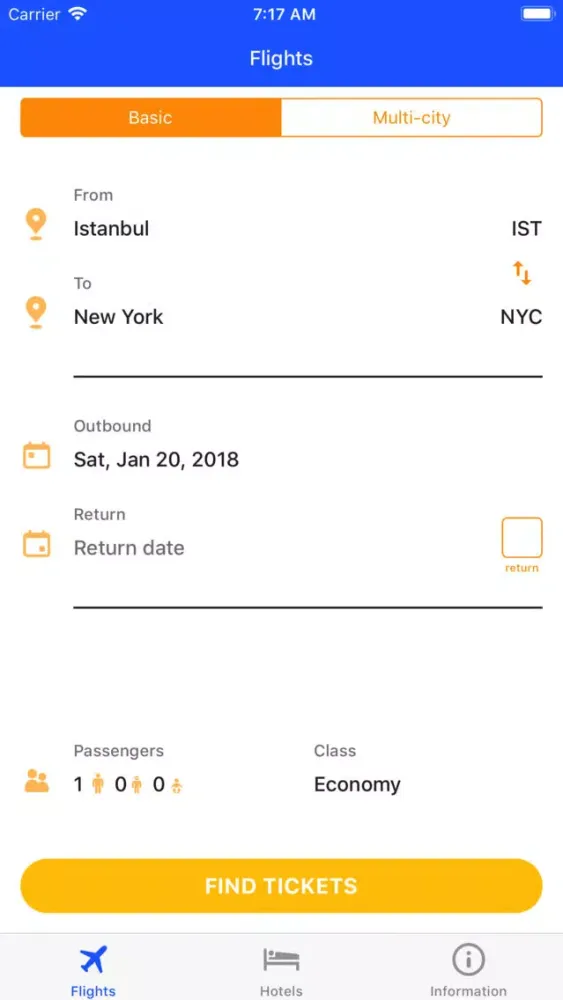Capturas de tela do First Travel Cheap Flights