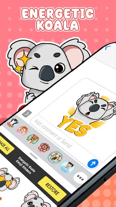 Energetic Koala Emoji 스크린샷