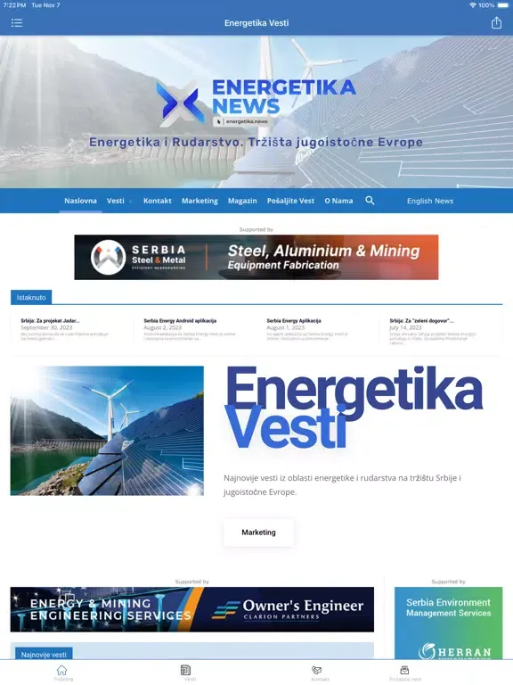 Energetika Vesti iPad  스크린샷