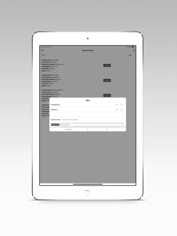 Zrzuty ekranu IPD EnergyNote iPad 