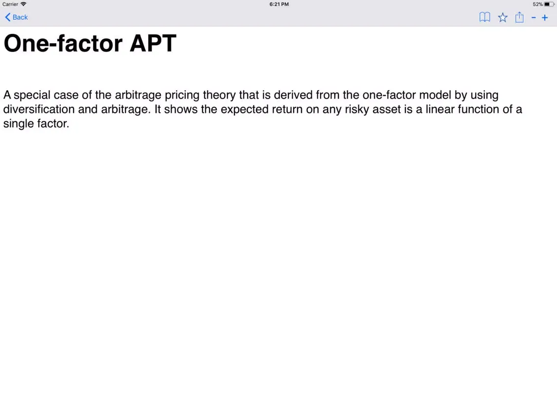 Ảnh chụp màn hình của Accounting Dictionary Offline. iPad 
