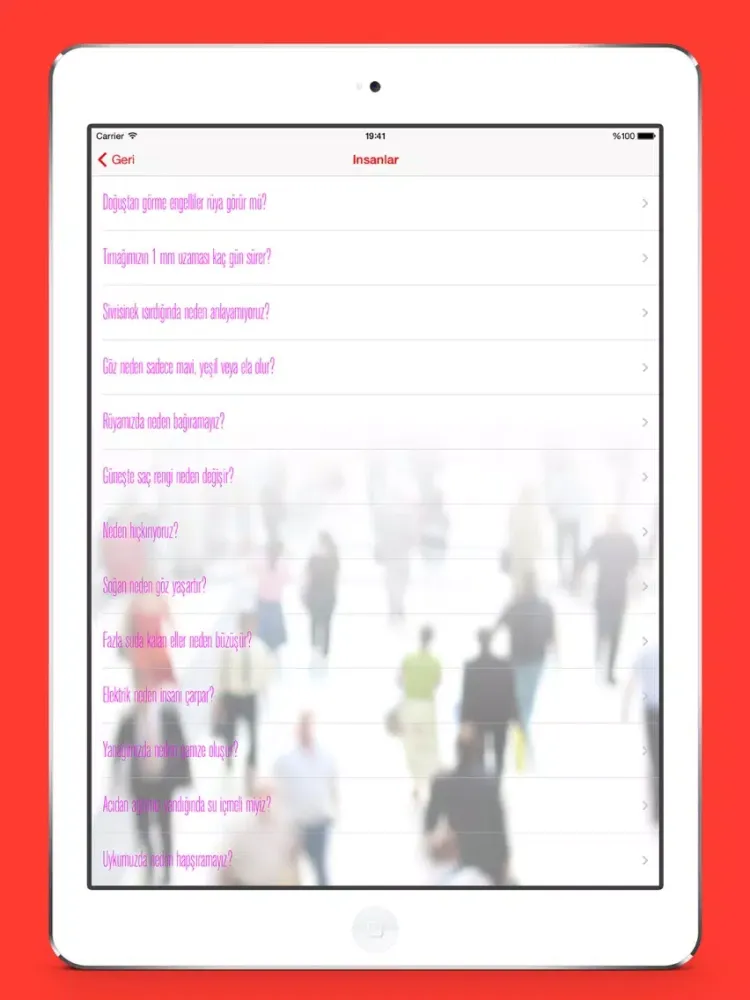 ภาพหน้าจอของ Biliyor musunuz? iPad 