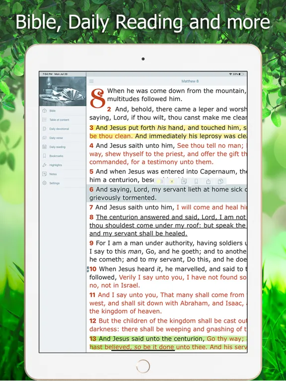 Tangkapan skrin King James Bible with Audio iPad 