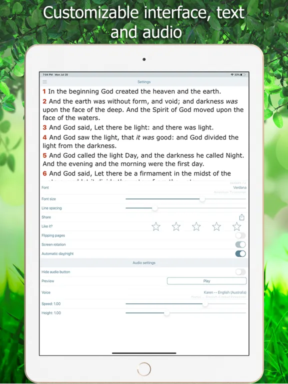 Tangkapan skrin King James Bible with Audio iPad 