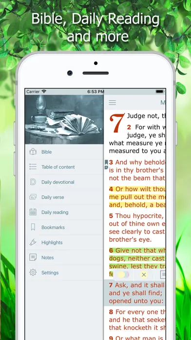 Tangkapan skrin King James Bible with Audio