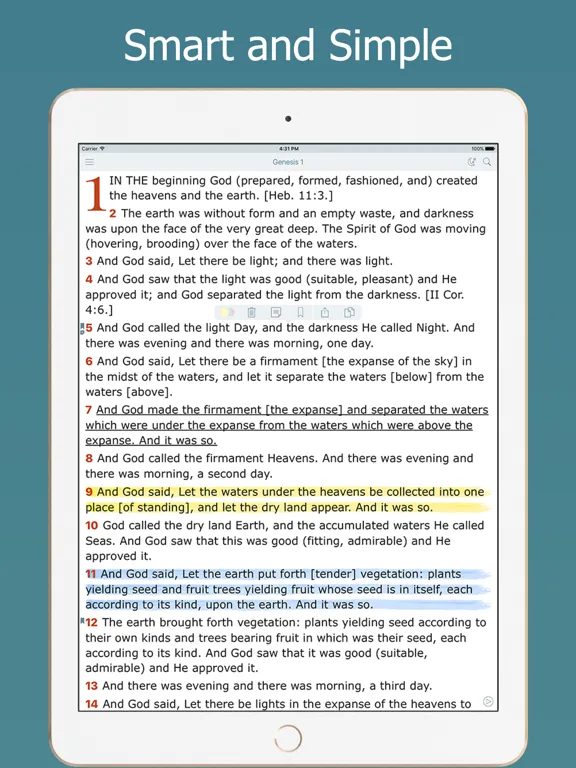 Amplified Bible with Audio iPad  سکرین شاٹس