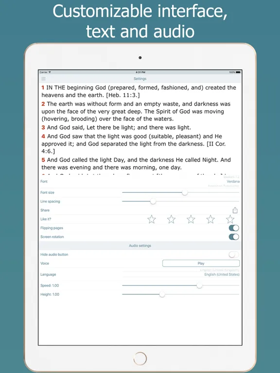 Amplified Bible with Audio iPad  سکرین شاٹس