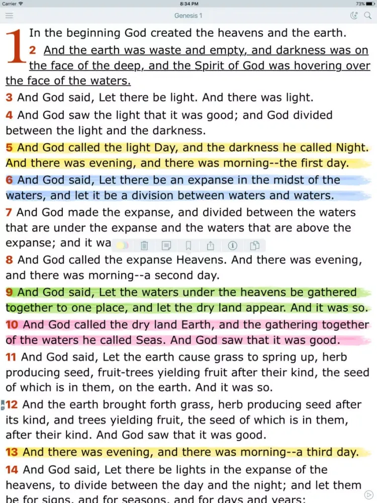 Ảnh chụp màn hình của Darby Bible. The Holy Scriptures Darby Translation iPad 