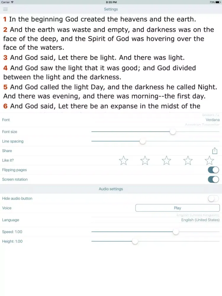 Ảnh chụp màn hình của Darby Bible. The Holy Scriptures Darby Translation iPad 