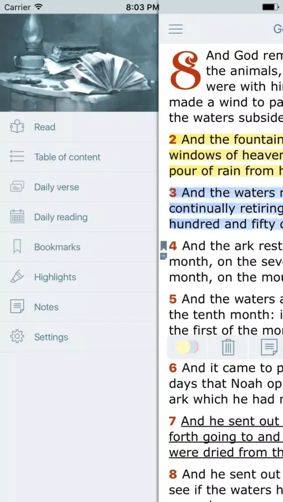Ảnh chụp màn hình của Darby Bible. The Holy Scriptures Darby Translation