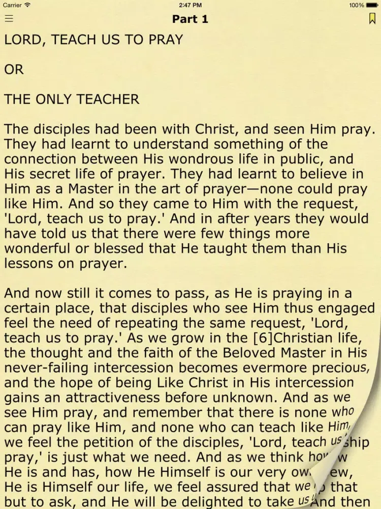 ภาพหน้าจอของ Lord Teach Us To Pray by Andrew Murray iPad 