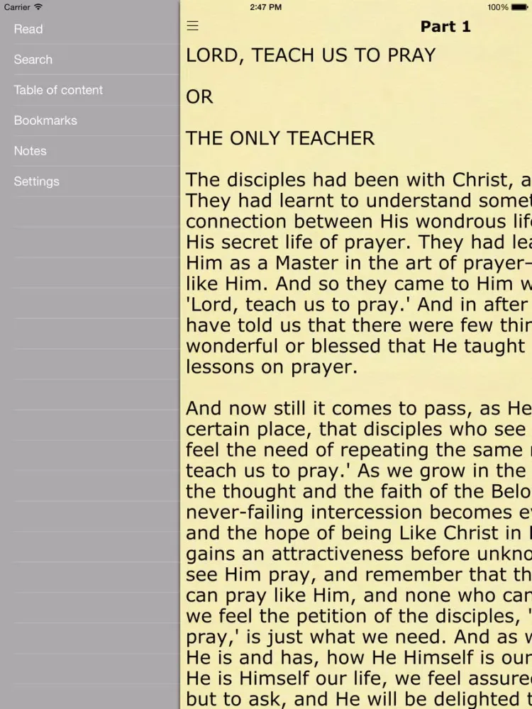ภาพหน้าจอของ Lord Teach Us To Pray by Andrew Murray iPad 