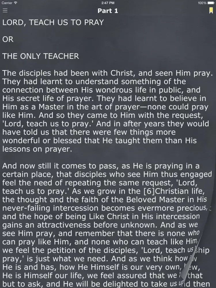 ภาพหน้าจอของ Lord Teach Us To Pray by Andrew Murray iPad 