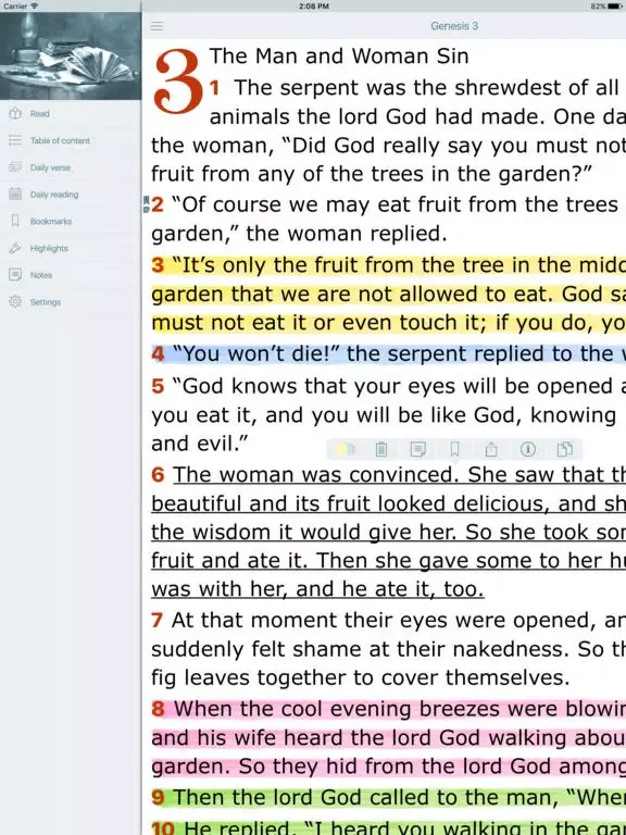 NLT Bible. Holy Audio Version iPad 应用截图