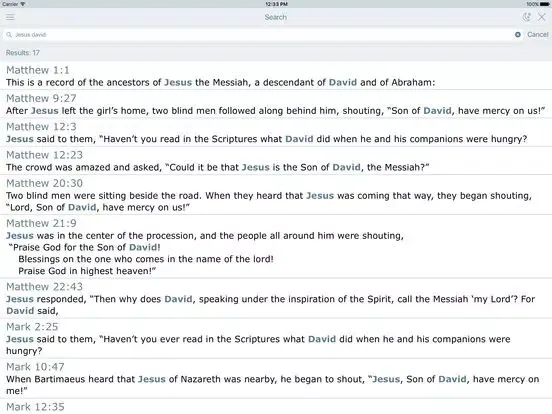 NLT Bible. Holy Audio Version iPad 应用截图