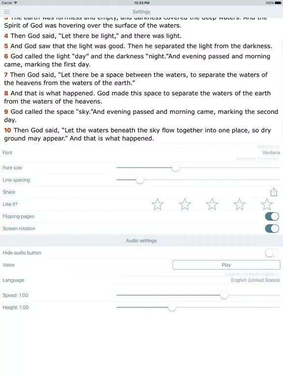 NLT Bible. Holy Audio Version iPad 应用截图