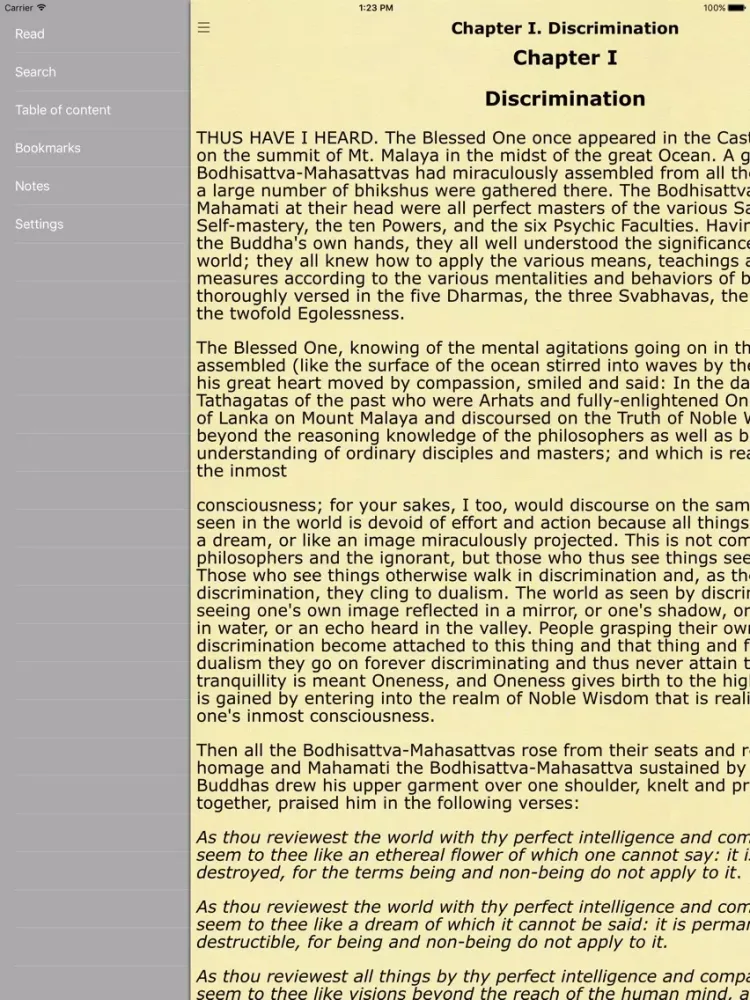 Tangkapan skrin The Buddhist Bible (Buddhist Holy Book) iPad 