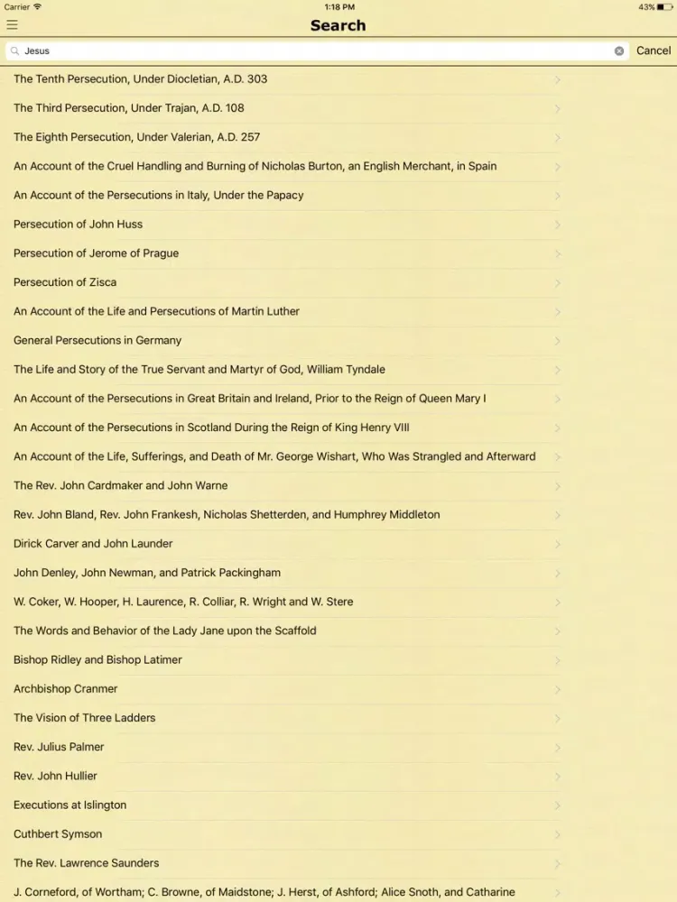 Foxes Book of Martyrs. The Bible History Book iPad 应用截图