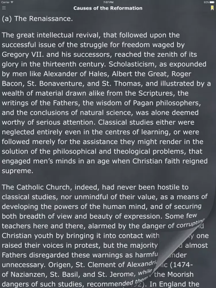 Capturas de pantalla de History of the Catholic Church by James MacCaffrey iPad 