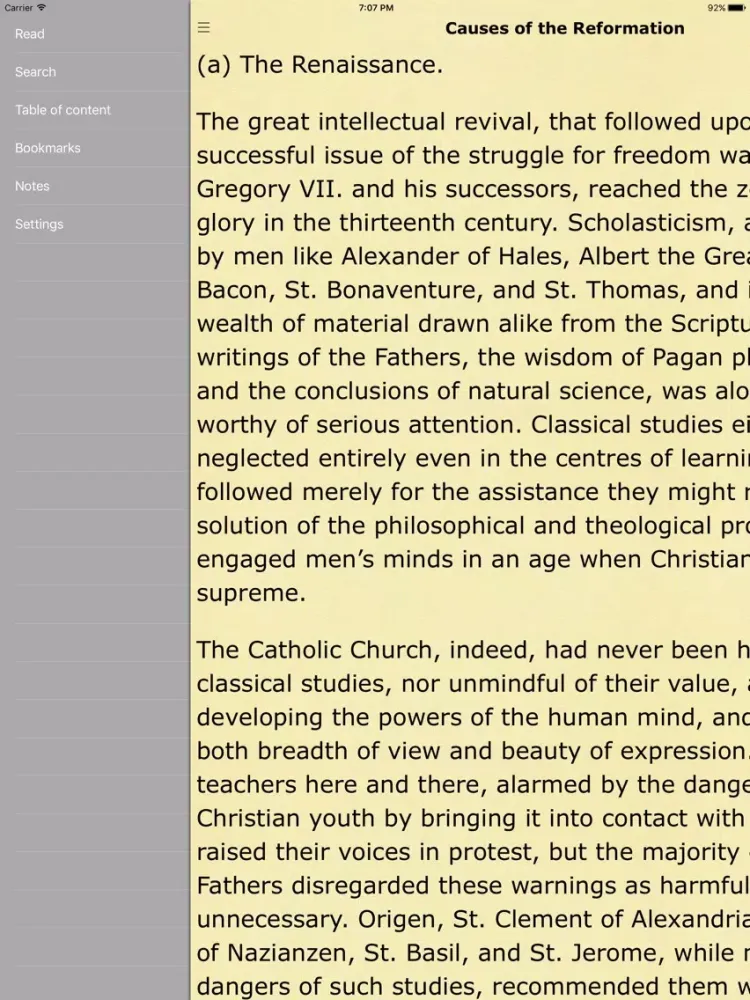 Capturas de pantalla de History of the Catholic Church by James MacCaffrey iPad 